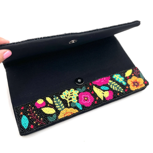 Élégant sac à main perlé de soirée avec poignées, pochette perlée faite à la main pour les galas, les fêtes, les mariages et les occasions spéciales - Product Image 4