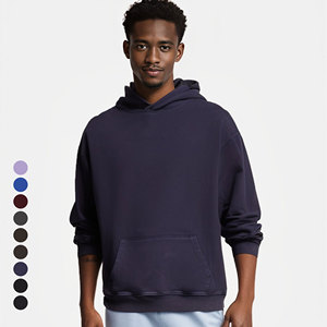 Sudadera con Capucha para Hombre, Estilo Retro, Lavado Ácido, 400GSM, Gruesa, Holgada, Estilo Urbano - Product Image 1