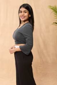 กางเกงยืดลำลองสำหรับผู้หญิงเอวยางยืดผ้าฝ้ายสีขาวน้ำหนักเบาใส่สบาย - Product Image 4