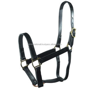 Cuello halter de caballo de carreras, de cuero genuino, negro, marrón o burdeos, fuerte, doble cosido, todos los tamaños personalizados - Product Image 5