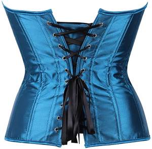 Kelly Green Satin Corset Body Shaping Shapewear Taille Minceur Bustier Lingerie pour Femmes Élégant Sexy Mode Porter - Product Image 4