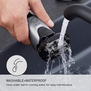 Afeitadora Eléctrica de 5 Cuchillas para Hombre, Cabezal Giratorio Inteligente y Flexible, Plateada, Uso en Seco/Húmedo, con Recortador Extraíble, Resistente al Agua IPX7, para el Rostro - Product Image 5