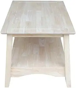 THCT - 0092 American Custom New Rustic Tall Coffee Table in White Finished for Living Room Furniture