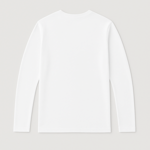 T-shirt à manches longues pour femme, blanc, lourd, col rond, 100% coton biologique de luxe, pré-rétréci, certifié GOTS, coupe premium douce - Product Image 6