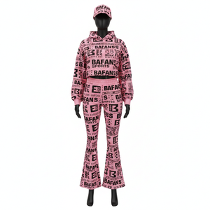 Nuevo Chándal para Hombre 2026, Algodón Suave, Poliéster, Felpa, 280 GSM, Cómodo, Color Rosa, Estampado Completo, Logotipo Personalizado, Talla Grande - Product Image 6