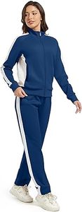 Ensemble de survêtement pour femme avec fermeture éclair intégrale, manches longues, décontracté, jogging, tenue de sport, salle de sport, 2 pièces avec poches - Product Image 3
