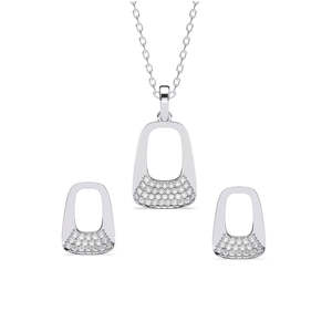 Juegos de Joyería Fina de Plata de Ley 925 Premium, Compre en Línea Elegantes Pendientes Colgantes - Product Image 1