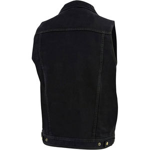 Chaleco de Motociclista de Mezclilla Personalizado y Transpirable para Hombre, Estilo Urbano, 100% Algodón, Servicio OEM - Product Image 5