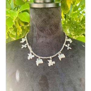 Collar de Plata de Ley Estilo Étnico Navajo con Dijes - Product Image 2