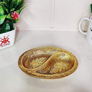 Traditional Design <b>Metal</b> Decorative Tray Tableware Dry Fruit Serving Tray Freshener Mouth Tray for Dry Fruit Storage <b>Baskets</b> - Product Image 5