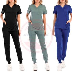 Traje de hospital de alta calidad, conjunto de uniformes de enfermera de hospital elástico cómodo para mujer - Product Image 6