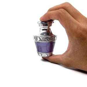 Urna Funeraria Pequeña de Aluminio para Cenizas, con Grabado Floral, Colores Personalizados, Artículos Funerarios, Urnas Conmemorativas - Product Image 3