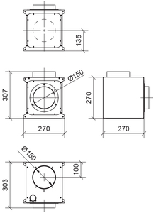 KUBE Moteur de hotte de cuisine en métal galvanisé de haute qualité 800 M3/h à faible bruit Hotte de cuisinière murale Cheminée électrique Cuisine Cuisson - Product Image 3