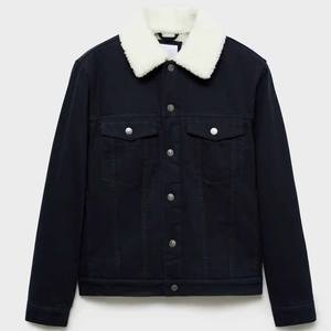 Veste en jean noir pour homme, vêtements d'extérieur classiques boutonnés, streetwear élégant, manteau coupe ajustée, vêtements de travail rétro durables, jean moderne - Product Image 4