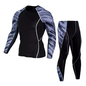 Alta demanda transpirable Rash Guard Unisex Fitness gimnasio manga larga diseño personalizado compresión impresa Spandex/poliéster deportes - Product Image 5