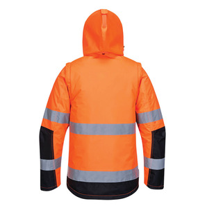 Chaqueta de lana Polar con cremallera reflectante de seguridad de alta visibilidad Abrigos Chaquetas Softshell reflectantes - Product Image 4