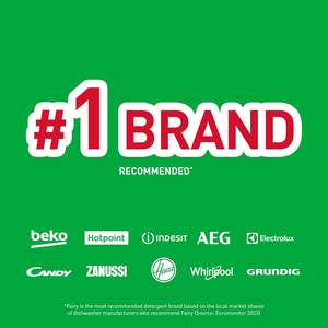 Tablettes lave-vaisselle Fairy Platinum Tout-en-1 en vrac, 74 tablettes, Citron, avec action dégraissante et adoucissant pour lave-vaisselle - Product Image 2