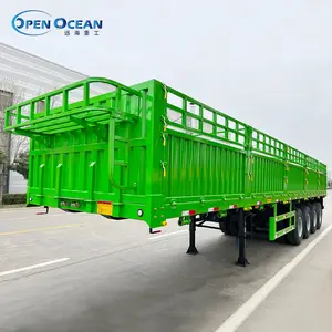 High Quality 3 Axles 4 Axles Side Wall Fence Cargo Semi Trailer Company In Shandong Cargo Truck Sale