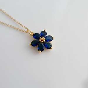 Elegante Colgante de Joya en Forma de Lágrima de Zafiro, Plata de Ley 925, Chapado en Oro de 14K, Joyería Hecha a Mano, Regalo para Ella - Product Image 5