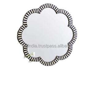 Miroir mural fait à la main de meilleure qualité, design moderne, cadre en bois incrusté d'os, décoration unique pour la maison et la salle de bain - Product Image 5