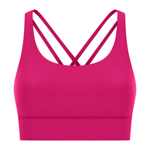 BMG โรงงานพรีเมี่ยม LuLu คุณภาพสูง 80% ไนลอน 20% สแปนเด็กซ์ผู้หญิงกีฬา Bra Tops สําหรับโยคะฟิตเนส - Product Image 6