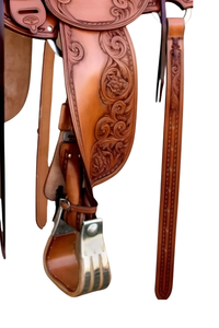 Premium Quality Genuine Leather Horse Western Saddle Barrel Racing and Horse Riding Suitable Western Saddle - Product Image 4