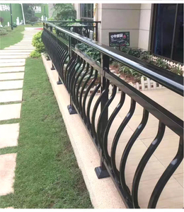Exterior Powder Coated Solid Rod Patio Handmade Decorative Ornamental Outdoor Galvanized Steel <strong>Balcony</strong> Metal <strong>Railing</strong> - Product Image 2