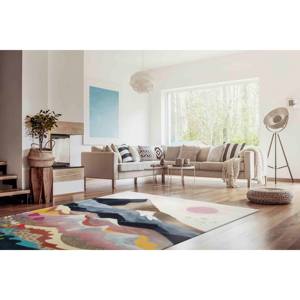 Tapis imprimé montagne abstraite - Design paysager pour espaces modernes, tapis en chenille - Product Image 4