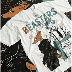 Camiseta de moda Beastars Legoshi, 100% algodón jersey, largo, estampado liso, serigrafía, 220gsm 160gsm, peso de tela - Product Image 5