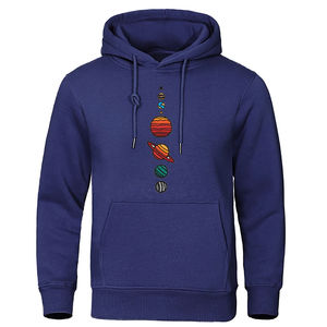 8 Planètes Motifs Intéressants Imprimer Hoodies Casual Pull Vêtements Polaire Mode Street wear Poche Hommes Femmes - Product Image 4