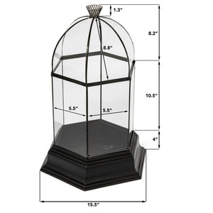 Terrarium élégant en métal et en verre avec un dôme pour mettre en valeur les plantes d'intérieur, créant des présentations botaniques élégantes et de qualité supérieure - Product Image 2