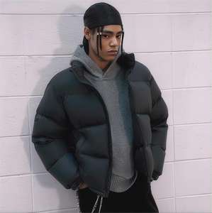 Custom Men's Winter Puffer <b>Jacket</b> <b>Thin</b> Stand Front High Quality <b>Waterproof</b> Warm Fashionable Colorful Casual Plain OEM Service - Product Image 1