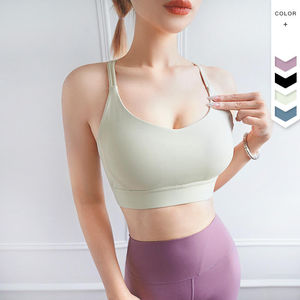 2024 meilleur matériel femmes soutien-gorge de sport personnalisé respirant entraînement Fitness porter à la mode Yoga sport soutien-gorge avec Services OEM - Product Image 6