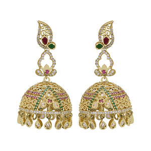 ต่างหูชุบทองหรูหราเครื่องประดับแฟชั่นอินเทรนด์เทียมหรูหราสำหรับงานปาร์ตี้เครื่องประดับแบบดั้งเดิมเครื่องประดับสินค้าส่งออก - Product Image 2