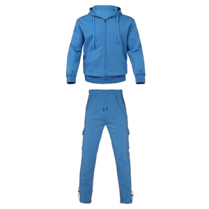 Conjunto Deportivo Informal Estampado para Hombre, con Cremallera, Talla XL, Felpa, Transpirable, de Secado Rápido, para Invierno, Pantalones con Cintura Elástica, Conjunto de 2 Piezas - Product Image 3