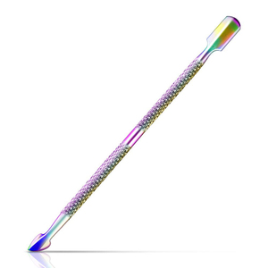 Empujador de cutículas de acero inoxidable de doble punta para manicura-Herramienta de cuidado de uñas personalizable ligera reutilizable Precios competitivos - Product Image 1