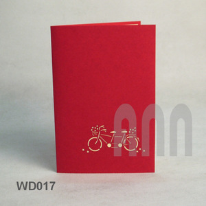3D Wedding Bike Popup Greeting Gift Cards with <b>Envelopes</b> Offset Printing for Valentine's Day Wedding Invitations Made of Paper - Product Image 3