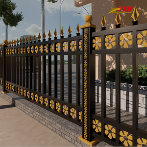 Descubra el cercado de acero decorativo de primera calidad para villas y jardines, fuerte, resistente a la oxidación y con un diseño artístico - Product Image 3