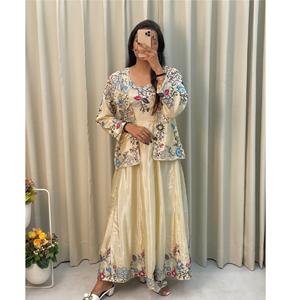 Diseñador Premium Fancy Western-Style Cording Sequin Work Koti con vestido Party & Festive Wear Set para mujeres Fabricado en India - Product Image 1