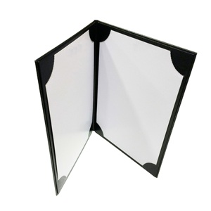 Porte-certificat de diplôme en cuir porte-certificat en cuir PU avec Logo personnalisé-noir - Product Image 1