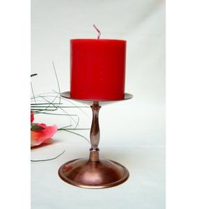 Portavelas de Metal con Forma Personalizada, Soporte para Velas Decorativo Curvado a Mano con Acabado en Cobre para Bodas - Product Image 1