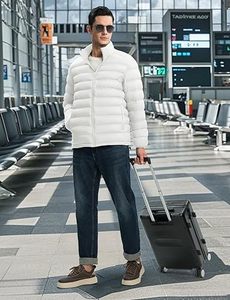 2025 <b>Men's</b> Eco-Friendly Breathable Quick-Dry Casual <b>Puffer</b> <b>Jacket</b> Customizable Stand Collar Front Logo Winter Long Sleeve - Product Image 5