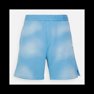 กางเกงซับเหงื่อผ้าคอตตอนสำหรับผู้ชายกางเกงขาสั้นผ้าย้อมสีจางพร้อมขอบพิมพ์ลาย100% แบบดิบสำหรับ2025 - Product Image 1