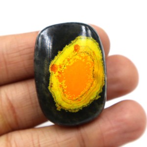 Pierre précieuse de jaspe bourdon naturel, cabochon, jaspe jaune, pierre lisse, fournisseur en gros pour bijoux - Product Image 1