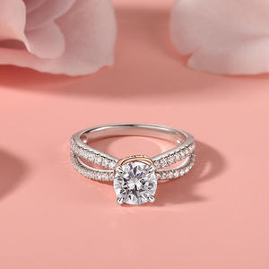 Jeulia Sterling <b>Silver</b> <b>Cross</b> Moissanite Engagement <b>Ring</b> Princess Cut Romantic Fine Jewelry - Product Image 5