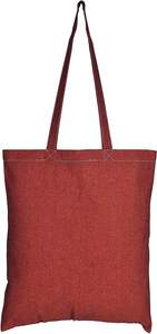 Paquet de 100 sacs d'épicerie en coton recyclé de 15x16 pouces, couleur rouille de 5 oz, sacs à provisions en toile à motifs rayés et à 27 poignées. - Product Image 3