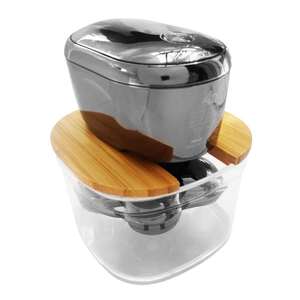 Soporte de Bambú para Afeitadora Eléctrica y Maquinilla de Afeitar Facial, Compatible con Base de Enjuague para un Uso Conveniente - Product Image 4