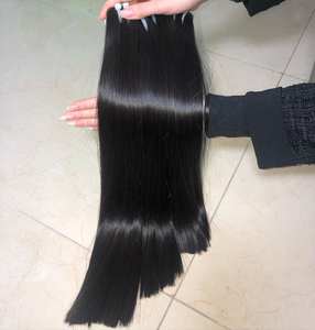 Venta al por mayor de extensiones de cabello humano virgen vietnamita, cutícula alineada, onda natural, doble cierre de encaje - Product Image 2
