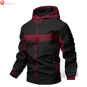 Men's Fully Customized Canvas Thin <b>Windbreaker</b> Jacket High Quality Waterproof Hooded Outdoor Jacket - Product Image 3