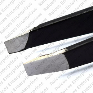 Pinzas para cejas inclinadas de acero inoxidable de alta calidad hechas en fábrica con logotipo personalizado - Product Image 4